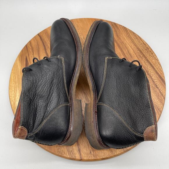 Johnston & Murphy Copeland Chukka Boots Mens 12 M Black Tumbled Leather Casual main image 4